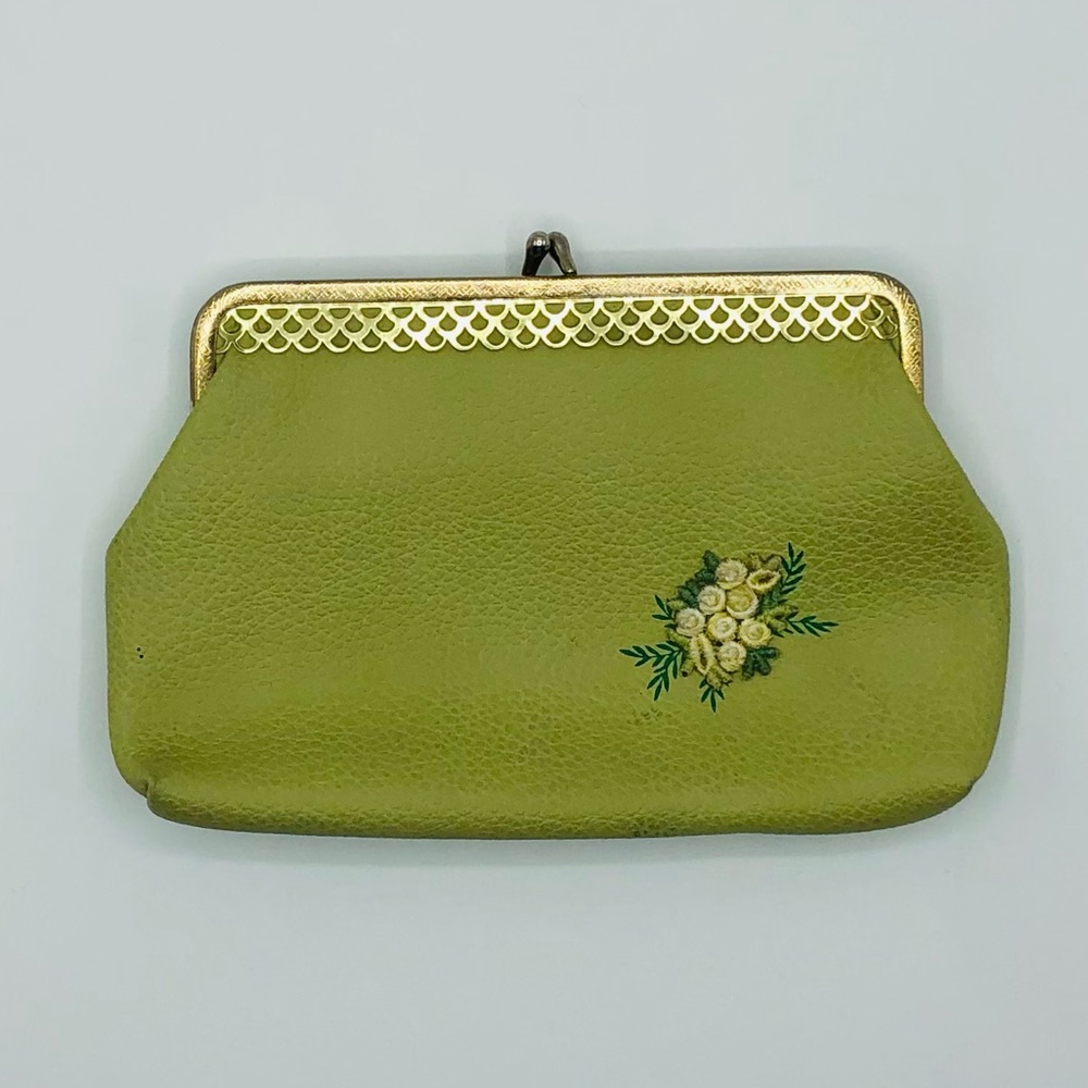 Vintage Clutch with Embroidered Flowers